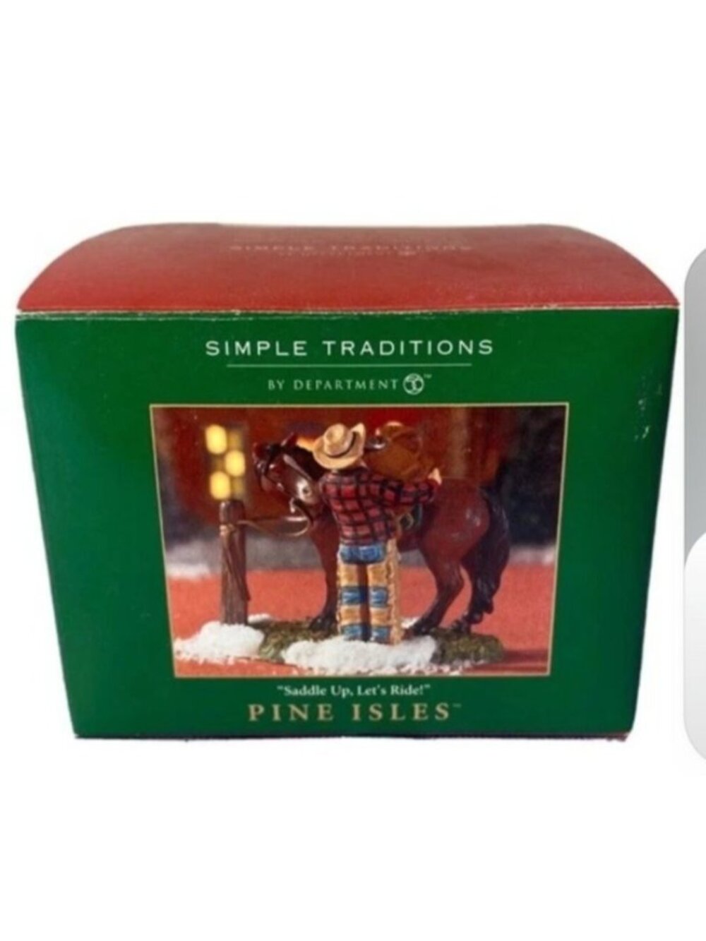 Simple Traditions Saddle Up Lets Ride Cowboy & Horse Figurine Pine Isles By Depa